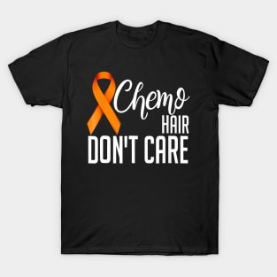 Leukemia Cancer Shirt Funny Gift Chemo Hair Don't Care T-Shirt